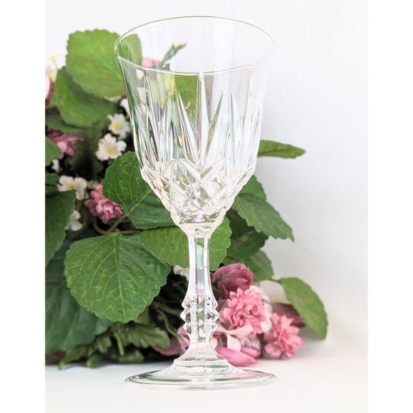 Set of 4 Vintage Crystal Water Goblets Clear Lead Crystal Capri Stemware Glasses - Picture 8 of 10